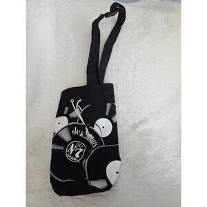 Jack Daniel's Old No. 7 Brand Draw String Strap Bottle Bag Black L 11.5" - W 7"